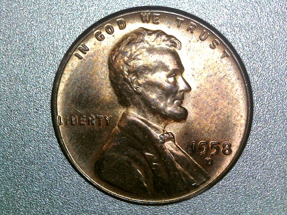 1958-D/D-LWC-Retained-Die-Break,-Mistery-Marks-!!